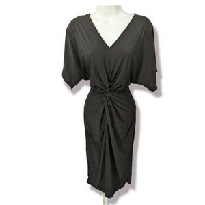 Uguest Black Dolman Sleeve Twist Front Stretch Dress Size M NWT
